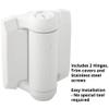 D&D TCA1S3WTS TruClose Regular Gate Hinge Square Metal Gates, White, 2 pcs. view 3