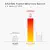 BrosTrend AC1200 WiFi to Ethernet Adapter, 1200Mbps Dual Band Universal Wireless Bridge for Printer, Smart TV, Blu-Ray Player, PlayStation, Xbox, etc, WPS Easy Setup, Connect a Wired Device to Wi-Fi view 4