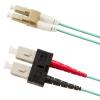 10M 10 GIG OM3 Duplex Fiber Optic Cable(50/125) - LC to SC, Mini Boot view 1