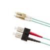 10M 10 GIG OM3 Duplex Fiber Optic Cable(50/125) - LC to SC, Mini Boot view 2