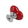 Heart Shaped Door Drawer Bin Handle Pull Knob Hardware Red S view 4