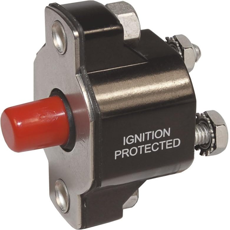 Blue Sea - 2138-BSS Circuit Breaker Push Button MD 15A (10EA)