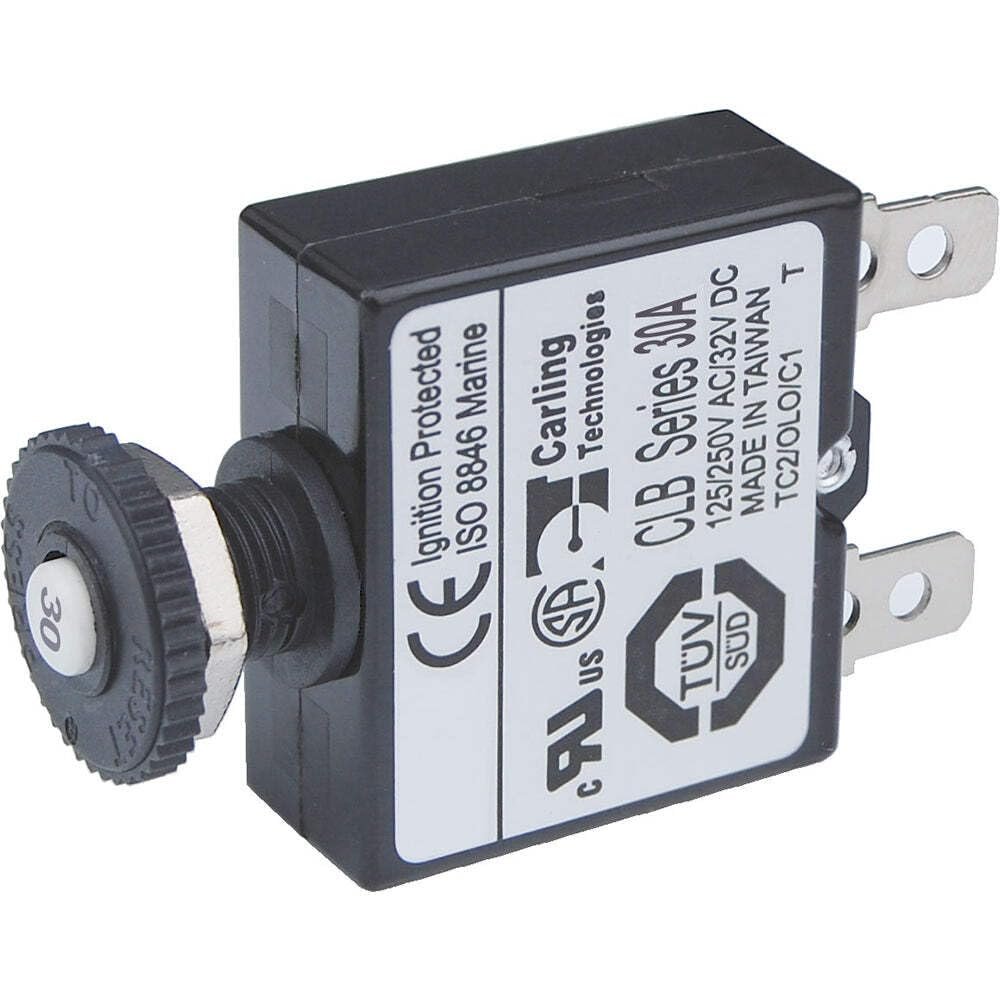 Blue Sea - 7059-BSS Circuit Breaker Push Button QC 30A (10EA)