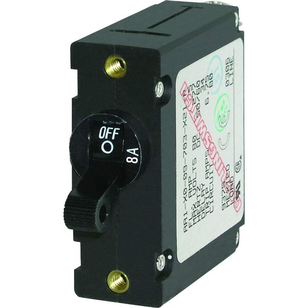 Blue Sea - 7347-BSS Circuit Breaker AA1Toggle 8A Blk (10EA)