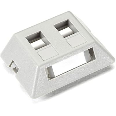 Black Box Network Services WPT461-MF Modular Furniture Wallplate - 2-port Gray Gsa Taa