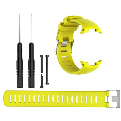 Waekethy Watch Band for Suunto D4 / D4i, Soft Silicone Strap Sport Wristband Replacement Band Compatible with Suunto D4 / D4i Novo (Green)