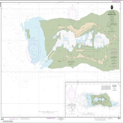 NOAA Chart 83157-Palmyra Atoll; Approaches to Palmyra Atoll by East View Geospatial