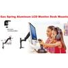2xhome - New Single Mount 3 Way Three-sectioned Ergonomic Fully Easy Height Adjustable Articulating Gas Spring Flex Extra Long Extension Arm Tilting Retractable Black Desk Pole Mount Bracket Desktop Flat Panel Clamp view 4