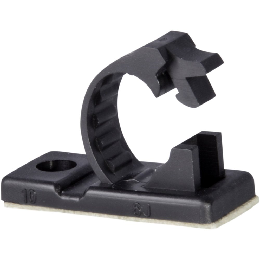 25pcs JacobsParts V3 Adhesive Cable Management Clips, 0.3 Inch Fixed Clamp with Optional Screw Mount (Small)
