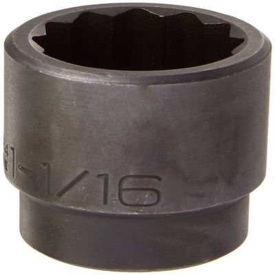 1/2" Drive 12 Point Standard Impact Socket - 1-1/16"