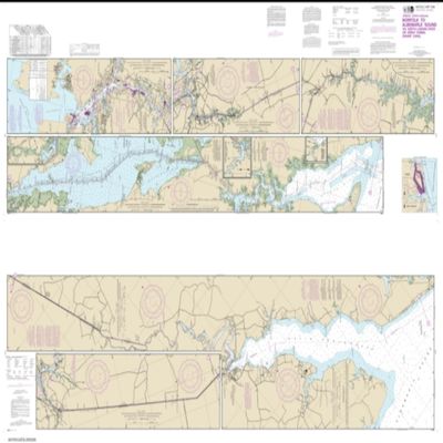 NOAA Chart 12206-Intracoastal Waterway Norfolk to Albemarle Sound via North Landing River or Great Dismal Swamp Canal by East View Geospatial