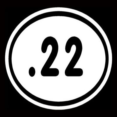 .22 Gun Cal Caliber Car Sticker White Oval Protected Pistol Guns Car Decal Ammo - Die cut vinyl decal for windows, cars, trucks, tool boxes, laptops, MacBook - virtually any hard, smooth surface