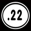 .22 Gun Cal Caliber Car Sticker White Oval Protected Pistol Guns Car Decal Ammo - Die cut vinyl decal for windows, cars, trucks, tool boxes, laptops, MacBook - virtually any hard, smooth surface view 1
