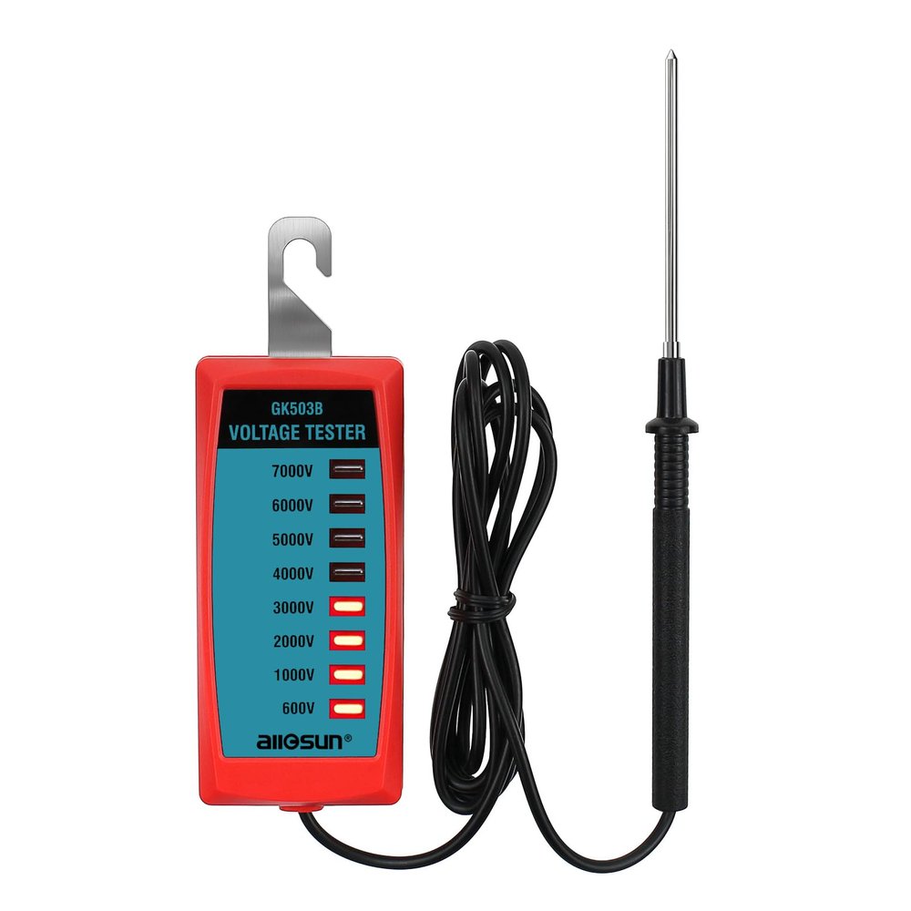 ALLOSUN GK503B NEON Electric Fence Voltage Tester and Fault Finder Max 7 kV, NOT LED, Red