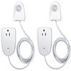 Westek Plug In Motion Sensor Outlet Light Control, 2 Pack - Indoor Motion Sensor Device Activates Lights When Motion is Detected - Ideal for Dark Hallways - 25ft Range, 6 Foot Cord (MLC12BC-4) view 1