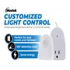 Westek Plug In Motion Sensor Outlet Light Control, 2 Pack - Indoor Motion Sensor Device Activates Lights When Motion is Detected - Ideal for Dark Hallways - 25ft Range, 6 Foot Cord (MLC12BC-4) view 3