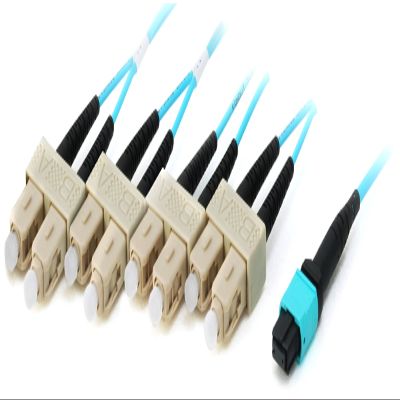 Equip MTP/SC OM4 M/M 20M MTP/SC Trunk Fiber Patch, 25557807 (MTP/SC Trunk Fiber Patch Cord, OM4, 20m, 20 m, OM4, MTP, 4X SC, Male/Male, Cyan)