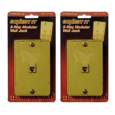 3-Way Modular Wall Jack - 2 piece lot