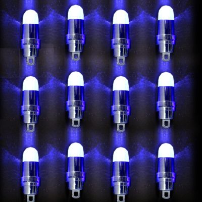 Acmee Non-Blinking Water Proof LED Mini Light Light up Paper Lanterns,Balloons,or Vase for Birthday Party or Wedding Decoration (Blue, Pack of 12)