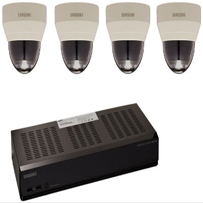 4CH NVR and 4 Network Cameras KIT,SRN-473S-1TB X 1, SND-L6013R X 4, 60FT CAT5 NE