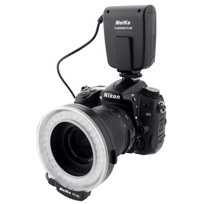 MeiKe FC100 32Pcs LED Macro Ring Flash Light Ringlight for Canon Nikon Pentax Olympus Samsung Fujifilm Sony DSLR Cameras with Standard Hot Shoe
