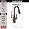 Delta Faucet 9913T-RB-DST Single Handle Pull-down Bar/Prep Faucet with Touch2O view 3