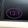 13.1 Marathon Euro Oval Vinyl Decal Laptop Car Truck Bumper Window Sticker - Purple view 1