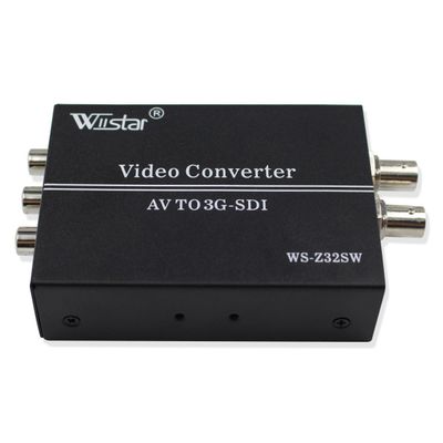 Wiistar AV CVBS to 3G-SDI Audio Video Converter Composite to SDI Converter Support 1080P for CRT HDTV to Camera