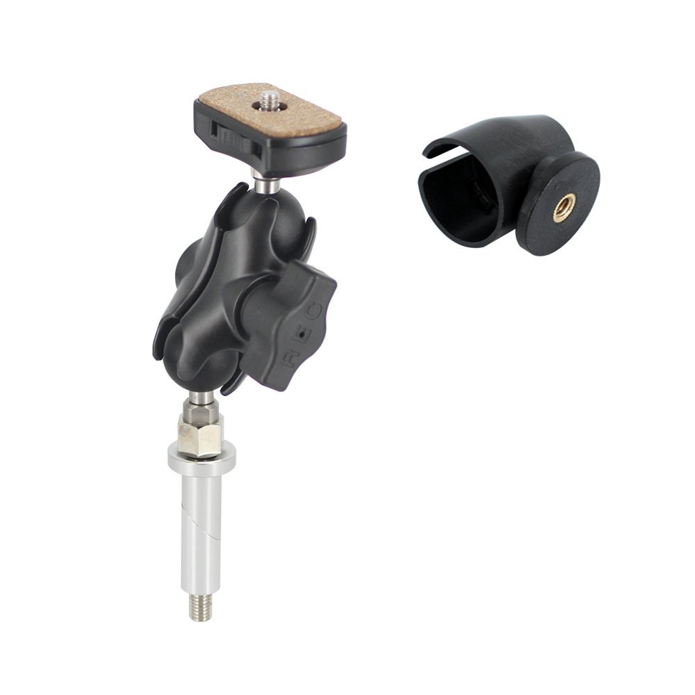 REC-MOUNTS PS-48BBK-HX-S1314 Motorcycle Stem Hole Mount Set, S 0.5-0.6 inches (13-14 mm) Stem Hole Mount Set for Panasonic Wearable Camera HX-A1H/HX-A500