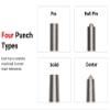 TEKTON Punch Set with Walnut Block (18-Piece) | 66564 | Made in USA view 2