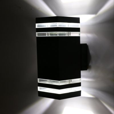 LUMINTURS 6W E27 LED-bulb-replaceable Wall Sconces Outdoor Up/Down Light Pure White