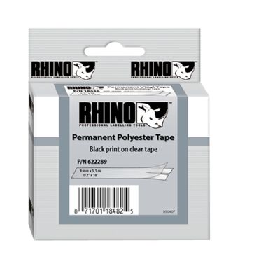 1" Dymo Polyester Label Cartridge for Rhino Printers - Clear 1805433