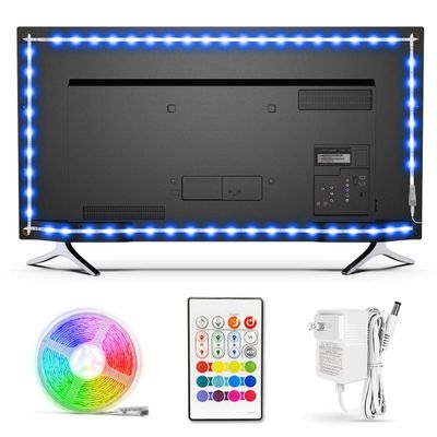 BASON LIGHTING LED TV Backlight,Bason Strip Lights with Remote for 75-82in TV, 4096 DIY Color Changing Lights, SMD 5050 LEDs TV Bias Lighting with Power Supply, Upgraded, Ultra-Long, for TV.