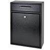 Mail Boss 7412 High Security Steel Locking Wall Mounted Mailbox-Office Comment Letter Deposit, Black Drop Box view 1