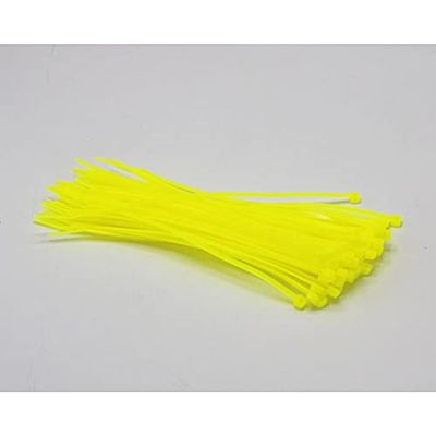 4" x 18 LB cable tie (100/bag) - FLUORESCENT YELLOW