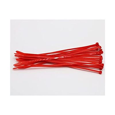 4" x 18 LB cable tie (100/bag) - RED