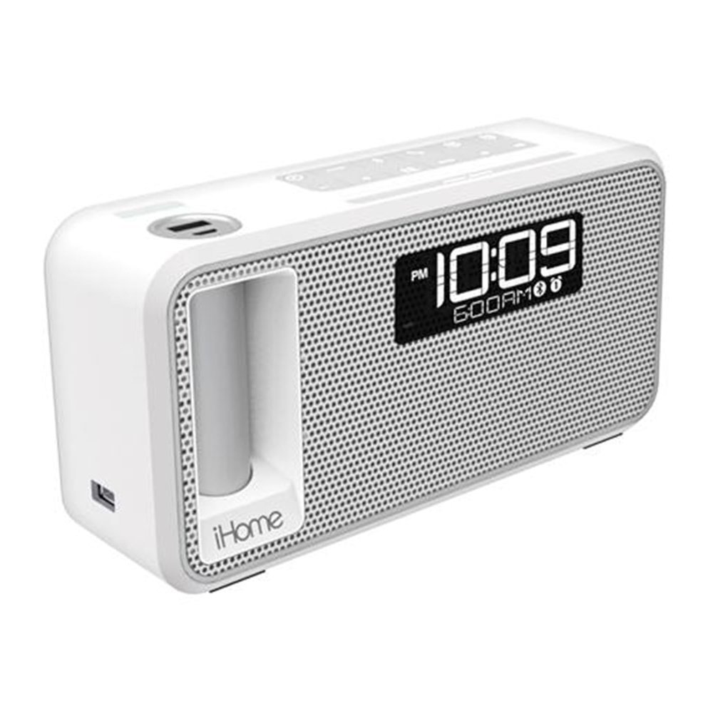 iHome Kineta Dual Charging Stereo Alarm White