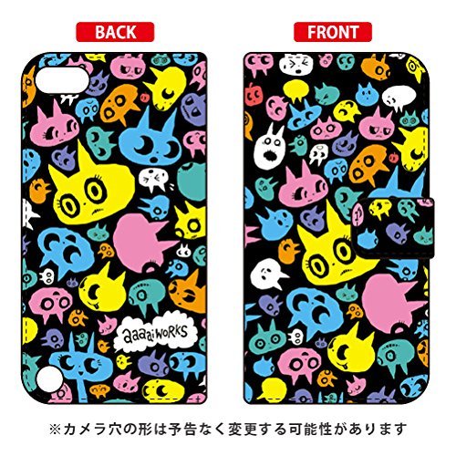 SECOND SKIN ATC5TH-IJTC-401-LJ02 Notebook Type Smartphone Case, aaaaiWORKS Neon, for iPod Touch (5th Generation)