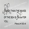 Mightier Than the Waves of the Sea Is His Love for You Psalm 93:4 Vinyl Decal Home Dcor view 1