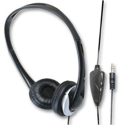 PROSIGNAL PSG03400 On-Ear Headphones with Volume Control 6m Lead