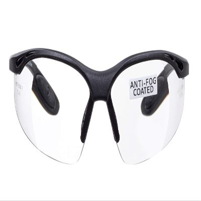 voltX 'Constructor' SAFETY READERS (CLEAR +2.5 Dioptre) Full Lens Reading Safety Glasses ANSI Z87.1+ & CE EN166F, Wraparound Style - Includes Safety Cord with headstop - UV400 anti fog coated lens