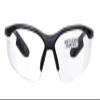 voltX 'Constructor' SAFETY READERS (CLEAR +2.5 Dioptre) Full Lens Reading Safety Glasses ANSI Z87.1+ & CE EN166F, Wraparound Style - Includes Safety Cord with headstop - UV400 anti fog coated lens view 1