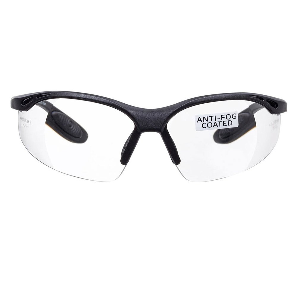 voltX 'Constructor' SAFETY READERS (CLEAR +1.5 Dioptre) Full Lens Reading Safety Glasses ANSI Z87.1+ & CE EN166F, Wraparound Style - Includes Safety Cord with headstop - UV400 anti fog coated lens