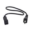 ChenYang 2 Prong Extension Cable USA 2 Outlet Power Extension Cable NEMA 1-15P to NEMA 1-15R 0.5M view 2