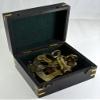 Brass Nautical Antique Sextant Replica Celestial Navigation Marine Navigation for Sale Navigation Brass Sextant - with Leather Case view 2