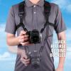 USA Gear DSLR Camera Strap Chest Harness with Quick Release Buckles, Black Neoprene Pattern and Accessory Pockets - Compatible with Canon, Nikon, Sony and More Point and Shoot and Mirrorless Cameras view 2
