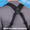 USA Gear DSLR Camera Strap Chest Harness with Quick Release Buckles, Black Neoprene Pattern and Accessory Pockets - Compatible with Canon, Nikon, Sony and More Point and Shoot and Mirrorless Cameras view 4