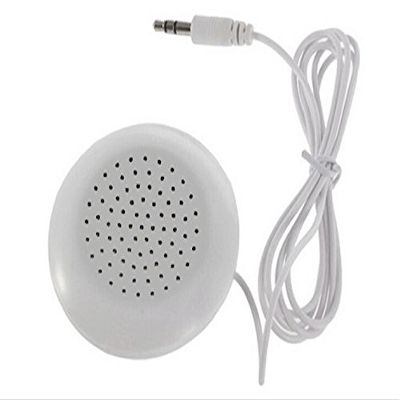 DirectNine Basics Mini 3.5mm White Pillow Speaker Audio Portable Wired Multimedia Speakers for MP3 / MP4 Music Player