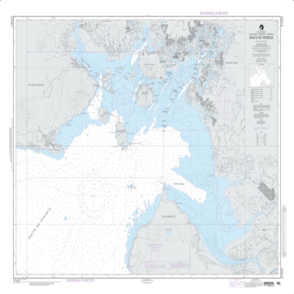 NGA Chart 21521-Golfo De Fonseca