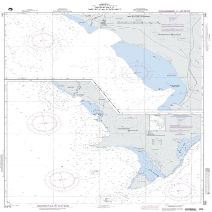 NGA Chart 25841-Approaches to Cabo Rojo and Pedernales